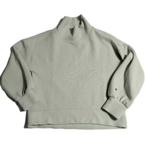 CALIA by Carrie Underwood Women's M Textured Mock Neck Pullover Green